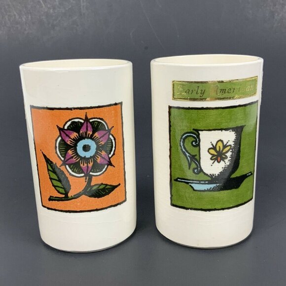 Vintage Holt Howard 1964 Early American Juice Sake Cups Set of 2 - Picture 1 of 12